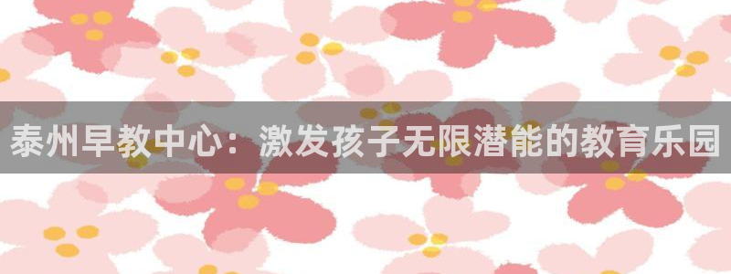 天狮娱乐挂机：泰州早教中心：激发孩子无限潜能的教育乐园