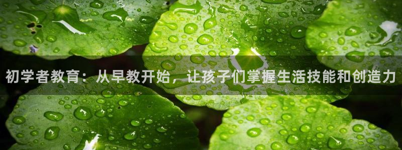 天狮娱乐c 判官：初学者教育：从早教开始，让孩子们掌握生活技能和创造力