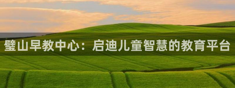 天狮娱乐成立：璧山早教中心：启迪儿童智慧的教育平台