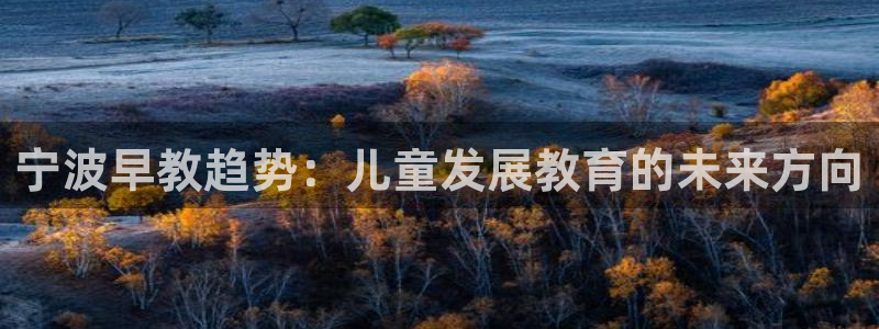 天狮娱乐注册官方：宁波早教趋势：儿童发展教育的未来方向