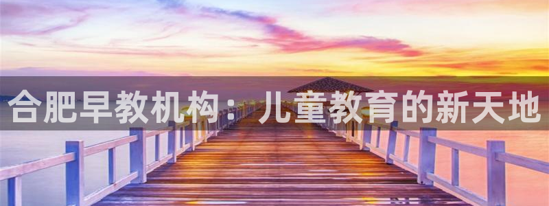 天狮娱乐登陆:合肥早教机构:儿童教育的新天地