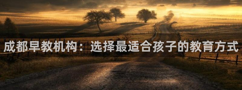 天狮娱乐代理找谁：成都早教机构：选择最适合孩子的教育方式