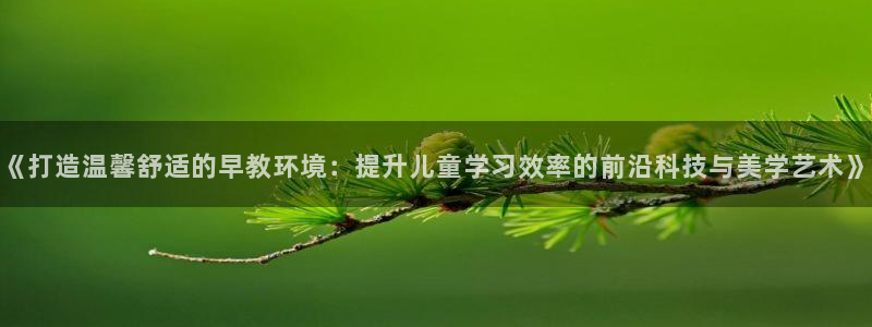 天狮娱乐950594：《打造温馨舒适的早教环境：提升儿童学习效率的前沿科技与美学
