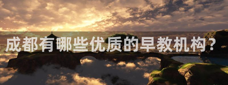 天狮娱乐57661 老x板：成都有哪些优质的早教机构？