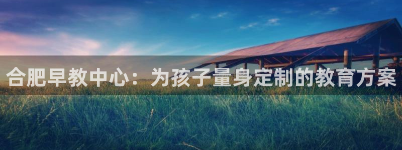天狮娱乐代理注册：合肥早教中心：为孩子量身定制的教育方案