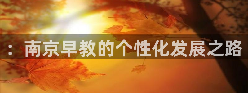 天狮娱乐网：：南京早教的个性化发展之路