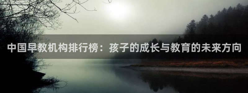天狮娱乐 82104直招q：中国早教机构排行榜：孩子的成长与教育的未来方向