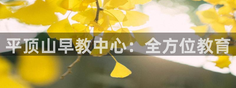 天狮娱乐官网登录地址：平顶山早教中心：全方位教育